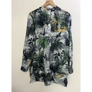 Beulah Tropical Rainforest Birds Boho Resort Luxury Top L Maximalist Art Lagom